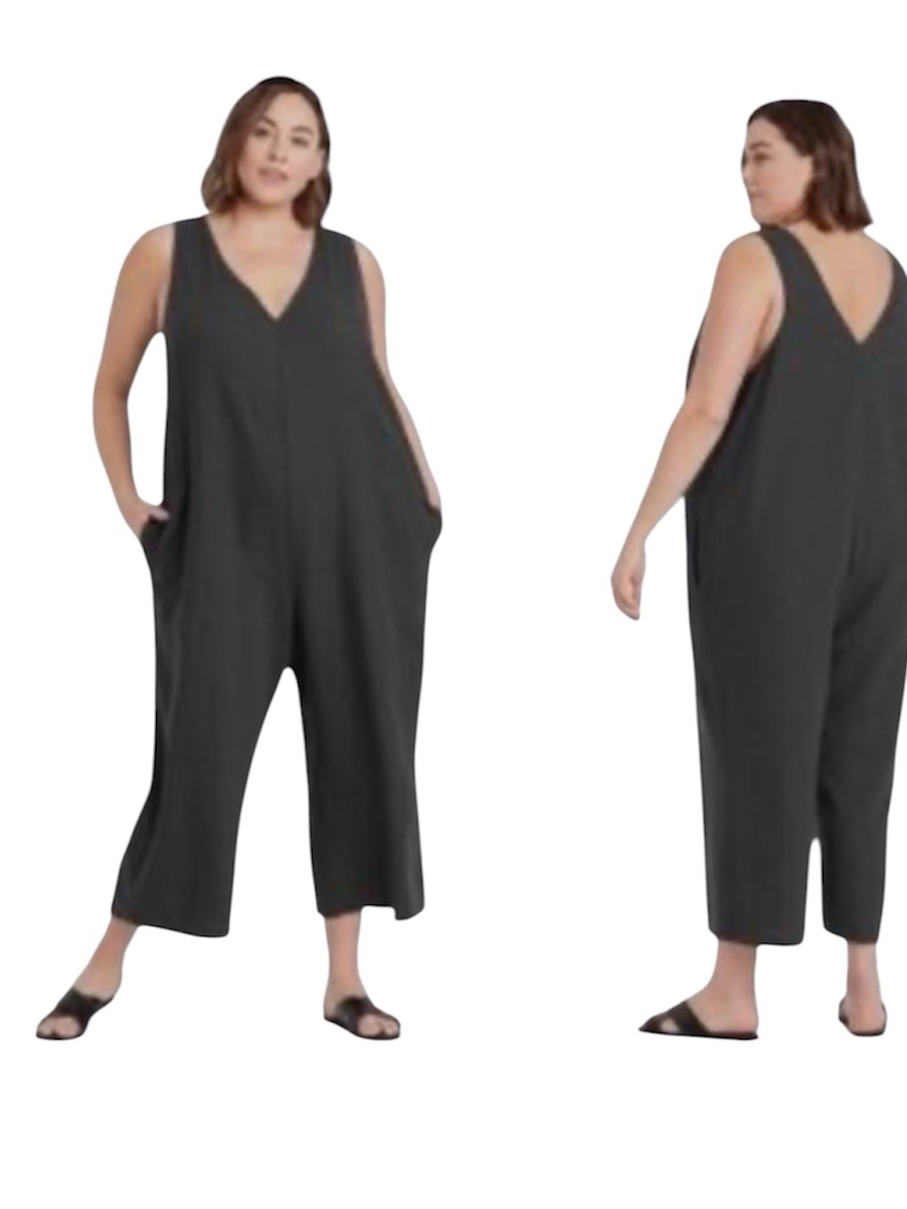 Universal Thread Linen V-Neck Wide-Leg Jumpsuit